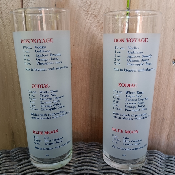 Celebrity Cruise Line Frosted Orchid Glasses #7001 & #7003 - Picture 6 of 6